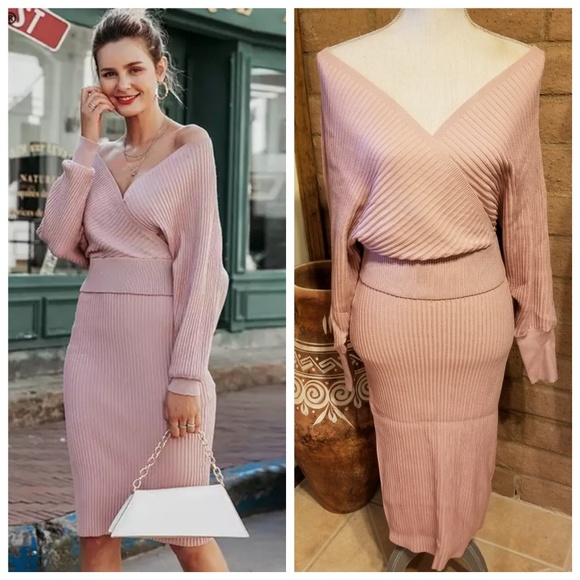 Dresses & Skirts - ❗ONE LEFT❗🆕️ 2 Piece Off Shoulder Sweater Dress💞